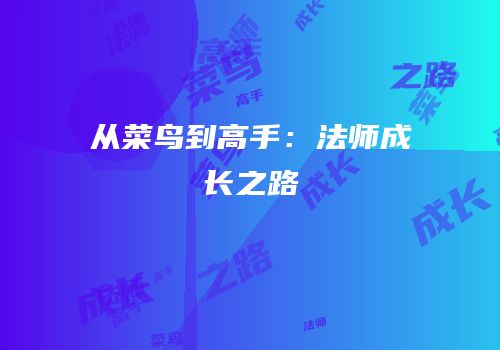 从菜鸟到高手：法师成长之路