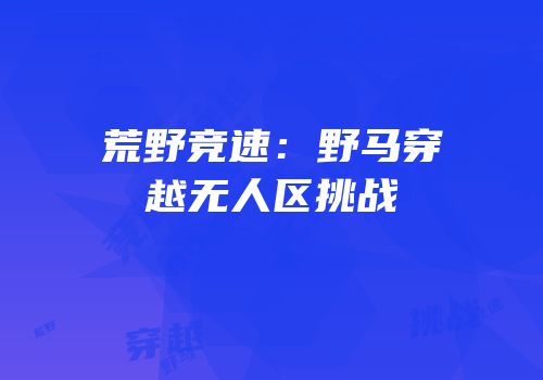 荒野竞速：野马穿越无人区挑战
