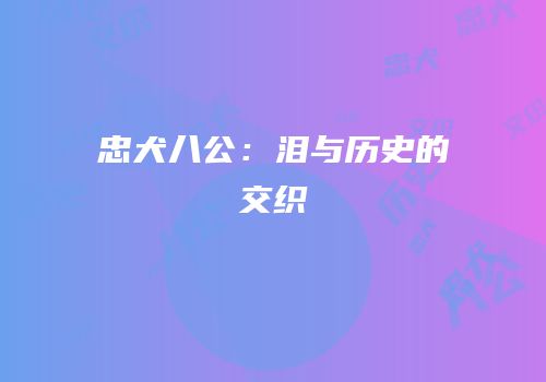 忠犬八公：泪与历史的交织