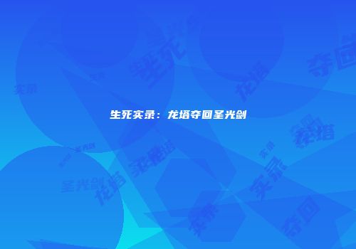 生死实录：龙塔夺回圣光剑