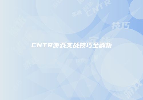 CNTR游戏实战技巧全解析