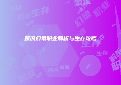 飘流幻境职业解析与生存攻略