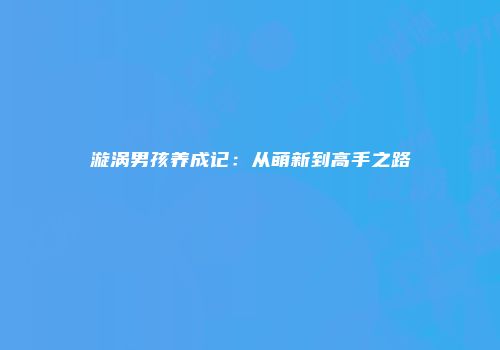 漩涡男孩养成记：从萌新到高手之路