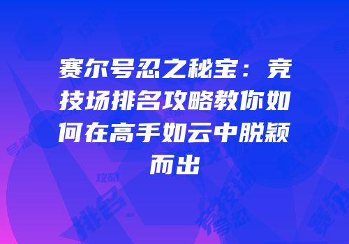 赛尔号忍之秘宝：竞技场排名攻略教你如何在高手如云中脱颖而出