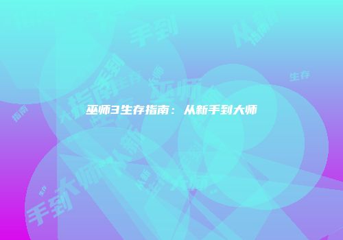 巫师3生存指南：从新手到大师