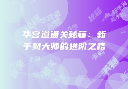华容道通关秘籍：新手到大师的进阶之路