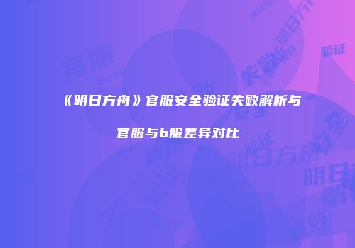 《明日方舟》官服安全验证失败解析与官服与b服差异对比