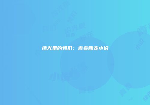 拾光里的我们：青春甜宠小说