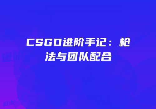 CSGO进阶手记：枪法与团队配合