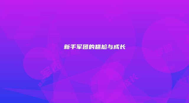 新手军团的尴尬与成长