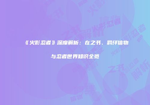 《火影忍者》深度解析：在之书、羁绊信物与忍者世界知识全览