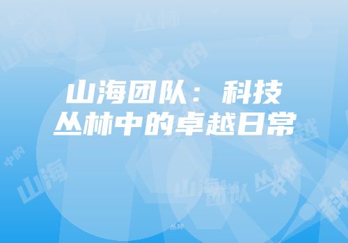 山海团队：科技丛林中的卓越日常