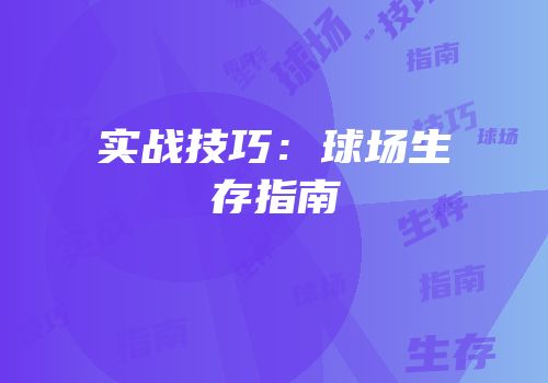 实战技巧：球场生存指南