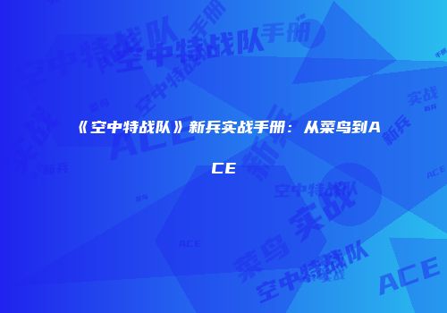 《空中特战队》新兵实战手册：从菜鸟到ACE