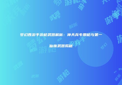 梦幻西游手游枪武器解析：神天兵专用枪与第一仙族武器揭秘