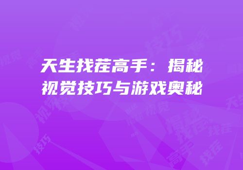 天生找茬高手：揭秘视觉技巧与游戏奥秘