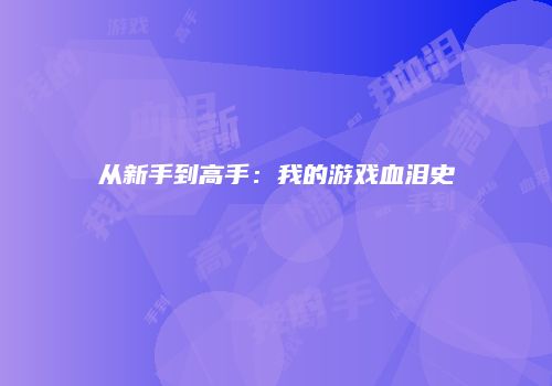 从新手到高手：我的游戏血泪史