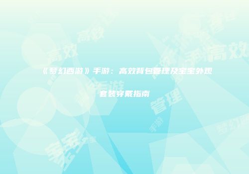 《梦幻西游》手游：高效背包管理及宝宝外观套装穿戴指南