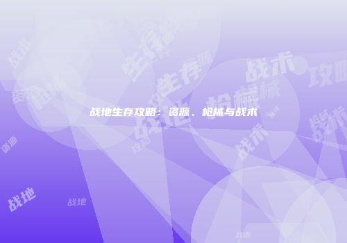 战地生存攻略：资源、枪械与战术