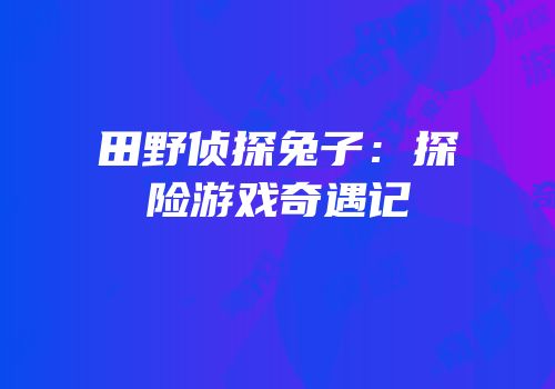 田野侦探兔子：探险游戏奇遇记