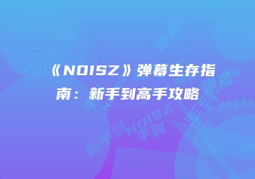 《NOISZ》弹幕生存指南：新手到高手攻略