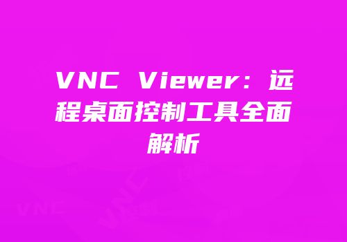 VNC Viewer：远程桌面控制工具全面解析