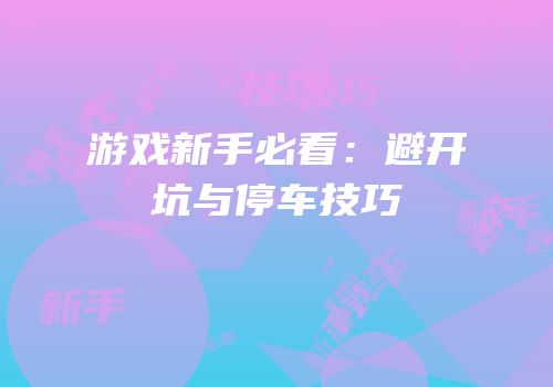 游戏新手必看：避开坑与停车技巧