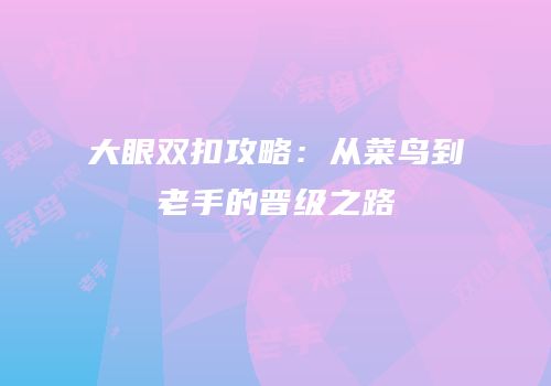 大眼双扣攻略：从菜鸟到老手的晋级之路