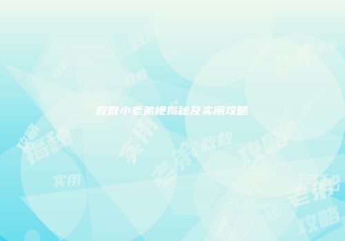 救救小老弟梗揭秘及实用攻略