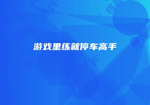 游戏里练就停车高手