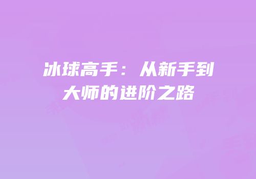 冰球高手：从新手到大师的进阶之路