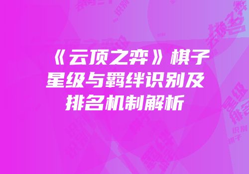 《云顶之弈》棋子星级与羁绊识别及排名机制解析