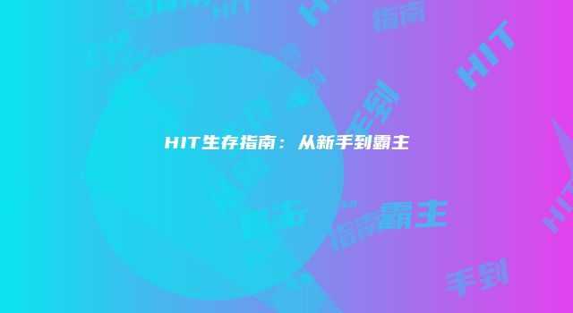 HIT生存指南：从新手到霸主