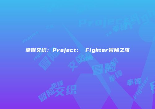 拳锋交织：Project： Fighter冒险之旅