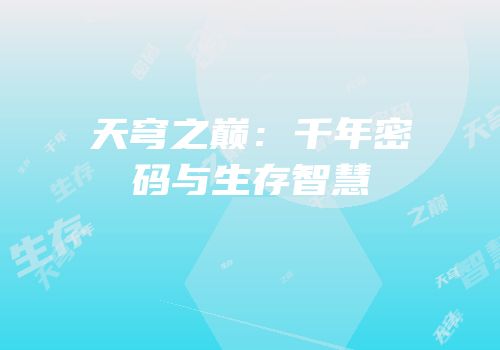 天穹之巅：千年密码与生存智慧