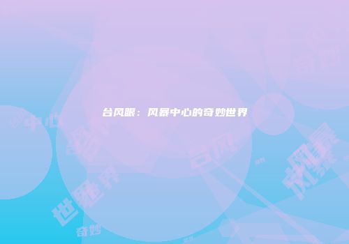 台风眼：风暴中心的奇妙世界