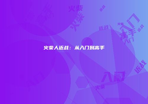 火柴人近战：从入门到高手