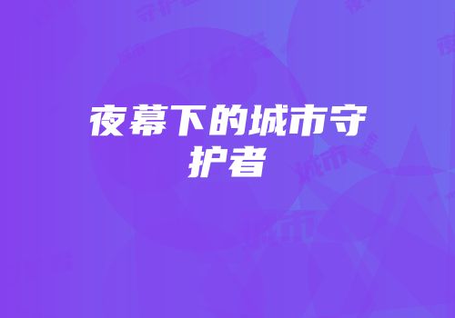 夜幕下的城市守护者
