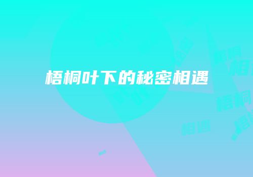梧桐叶下的秘密相遇