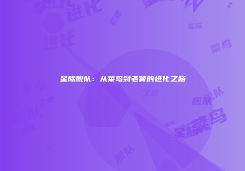 星际舰队：从菜鸟到老饕的进化之路