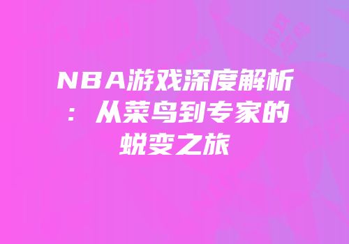 NBA游戏深度解析：从菜鸟到专家的蜕变之旅