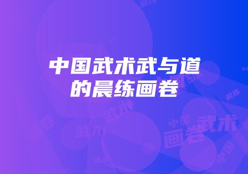 中国武术武与道的晨练画卷
