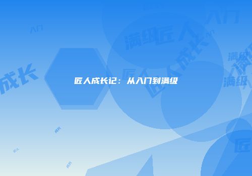 匠人成长记：从入门到满级
