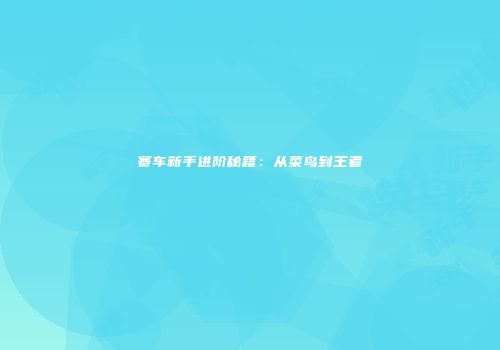 赛车新手进阶秘籍：从菜鸟到王者