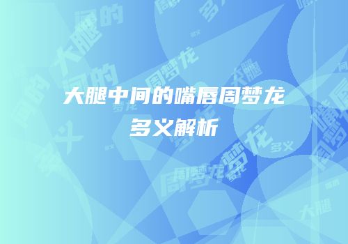大腿中间的嘴唇周梦龙多义解析