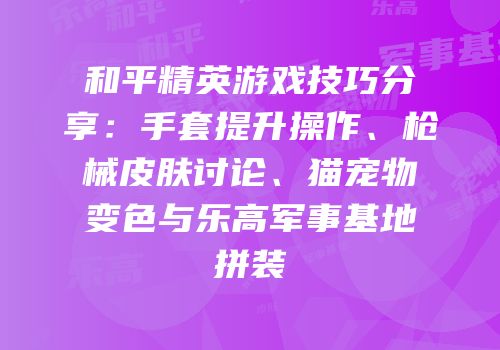 和平精英游戏技巧分享：手套提升操作、枪械皮肤讨论、猫宠物变色与乐高军事基地拼装