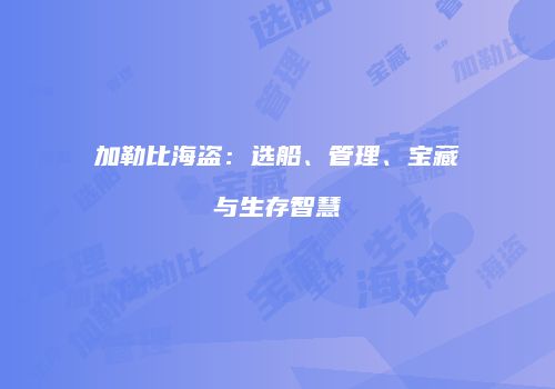 加勒比海盗：选船、管理、宝藏与生存智慧