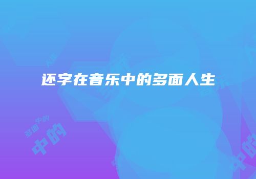 还字在音乐中的多面人生