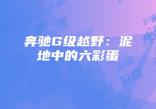 奔驰G级越野：泥地中的六彩蛋