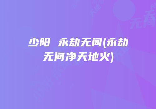 少阳 永劫无间(永劫无间净天地火)